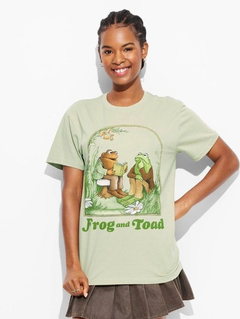 NWT Women's XXL Frog & Toad Short Sleeve Graphic T-Shirt - Light Green XXL
